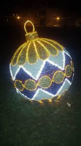 Jumbo Christmas Ball Ornaments Glowing In The Night Decorating With Christmas Lights Christmas Ornaments Christmas Bulbs