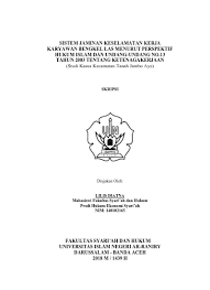 Kesehatan dan keselamatan kerja dan lingkungan hidup. Top Pdf Sistem Jaminan Keselamatan Kerja Karyawan Bengkel Las Menurut Perspektif Hukum Islam Dan Undangundang No 13 Tahun 2003 Tentang Ketenagakerjaan 123dok Com