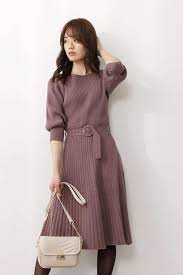 マトンスリーブニットワンピース proportion body dressing サンエービーディーオンラインストア sanei bd online store ワンピース ニットワンピース ファッションアイデア