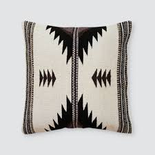Black And White Throw Pillows For Couch Aztec Throw Pillows In Black And White The Citizenry Geometric Pillow Pillows Throw Pillows