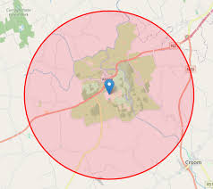 The results of the 5km radius search in this map is not accessible to screen readers. We Remain Open For Exercise During Lockdown The Manor Fields Adare