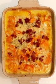 Scalloped Sweet Potatoes With Bacon And Gruyere Recipe Sweet Potato Recipes Scalloped Sweet Potatoes Kamado Grill Recipes