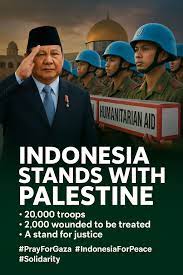 Indonesia offers troops to gaza as peacekeepers