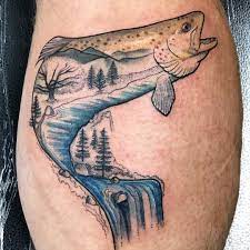 A bold tattoo design that really stands out. Updated 45 Alluring Fishing Tattoos August 2020