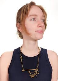 Mid-Century Modern Brass Brutalist Necklace