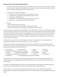 There's lysosomes in animal cells. Structures In Cells Section Review Questions Answers