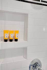Subway Tile Shower Niche Long Side Of Bullnose Tile For Edges Hallwayideaslong Tile Shower Niche Subway Tile Shower Niche Subway Tile Showers