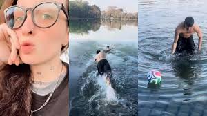 "Fuimos todos Montiel": el emocionante rescate de una pelota en los lagos de Palermo que se hizo viral