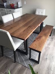 Walnut Dining Table And Bench 1 Walnut Dining Table Dining Room Table Modern Dining Room