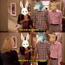 It's just ironic that legosi is a massive virgin. My Boyfriend His Boyfriend And Me Beastars Anime Furry Anime Funny Anime Memes Funny