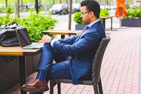 Sitting Man Wearing Formal Suit Using Laptop Computer · Free Stock ...