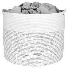 Did you scroll all this way to get facts about basket for kid room? Extra Large Storage Basket Cotton Rope Storage Baskets Woven Laundry Hamper Baby Toy Storage Bin For Toys Towel Blanket Basket In Living Room Baby Nursery 17 X 17 X 15 Extra Large