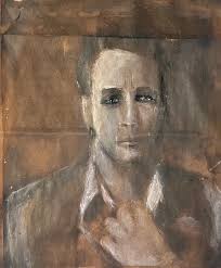 S: stilles Gespenst VI”. 9”x8”. Ink and acrylic