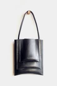 Sara Barner Leather Stack Tote Black Cuzdanlar Tote Canta Canta Modelleri