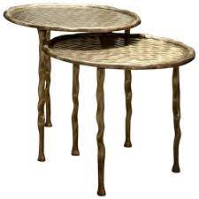 Set Of Two French Modern Cast Brass Side Tables 1 Side Table Vintage Side Table Contemporary Side Tables