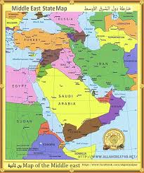 خريطة دول الشرق الاوسط Middle East Map Map East Asia Map