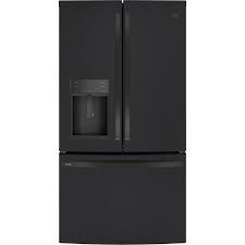 It's a great option for some kitchens, but it one of the things i noticed about ge's line of slate appliances is how the matte finish will work in any kitchen, even those of us who have painted cabinets and like. Ge Profile 36 In 22 1 Cu Ft French Door Refrigerator With Autofill In Black Slate Counter Depth Fingerprint Resistant Pye22kelds The Home Depot