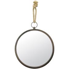 The effortless manner in which the rope seems to wraps around. Medium Round Nautical Port Wall Mirror With Rope Walmart Com Walmart Com