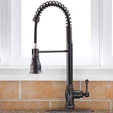 Old world, tuscan an oil rubbed bronze kitchen faucet integrates bronze with light and dark accents, resulting in an antique appearance. Shaco Antique Single Handle Pull Down Sprayer Oil Rubbed Bronze Kitchen Faucet Kitchen Faucet Bronze With Deck Plate Kitchenfaucets Com
