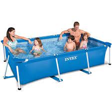 intex piscine rectangle tubulaire en metal frame junior 3 x 2 x 0 75 m cdiscount jardin