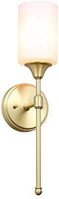 Xinbei Lighting Wall Sconce Bathroom Vanity Light With Glass Classic Wall Fixture Satin Brass Finish For Bathr Bathroom Sconce Lighting Wall Fixtures Sconces