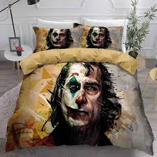 The Joker Joseph Kerr Set Biancheria da Letto in Cotone Gonna + 2 Federe +  Copripiumino (