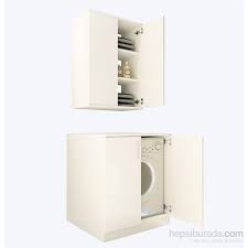 Banyolarda kullanılan çamaşır makinesi dolapları kapaklı olup, çamaşır makinesinin tamamen görünmez bir şekilde muhafaza edilmesini alt dolap çamaşır makinenizi yerleştirmenize olanak sağlarken, üst dolap ise havlu, deterjan vb. Su Camasir Makinesi Dolabi Fiyati Taksit Secenekleri