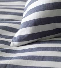 Pillow case striped duvet set bedding sets & duvet covers. Coastal Stripe Navy 100 Cotton Duvet Cover Secret Linen Store
