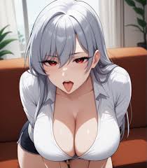 Ai generated downblouse-female-solo