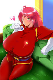 grandis granva, fushigi no umi no nadia, highres, blowing kiss, breasts,  huge breasts, one eye closed, red hair, wink - Image View - | Gelbooru -  Free Anime and Hentai Gallery