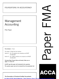 Acca optional papers which are the right ones for you? Acca F2 Fma Solved Past Papers 1 2 Old Professional Scheme 02 07 Cost Of Goods Sold Internal Rate Of Return