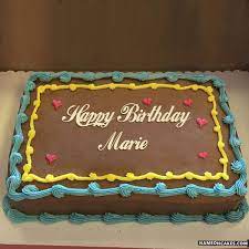 A birthday is like a new year and my wish for you, is a great year full of happiness and sunshine! Happy Birthday Marie Cake Images