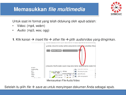 Video (mp4, webm) audio (mp3, wav, ogg) jika ingin memasukkan video dalam format lainnya ke dalam buku, anda dapat menggunakan software konversi video, salah satunya adalah dengan menggunakan software gratis, format factory ( www.pcfreetime.com). Ppt Buku Digital Powerpoint Presentation Free Download Id 1580522