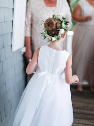 If your young girl has hair of medium to long length, then by placing a beautiful tiara you can get her a party look. 14 Adorable Flower Girl Hairstyles