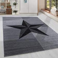 Strapazierfähiger teppich aus 100% polypropylen. Kurzflor Design Teppich Stern Muster Kaufland De