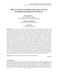Transform the agricultural sector to be a major engine of growth for the economy. Pdf The Malaysian Farmers And Agricultural Entrepreneurship Development