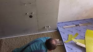 Fermacell Gebundene Schuttung Einbringen Applying A Bound Compund Floor Leveling Youtube