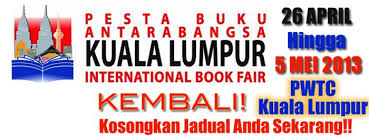 Acara tahunan yang ditunggu2 setiap tahun. Pesta Buku Antarabangsa Kuala Lumpur 2013
