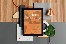 A3 Poster Mockup In 2020 Poster Mockup Poster Frame Spring Flowers Background