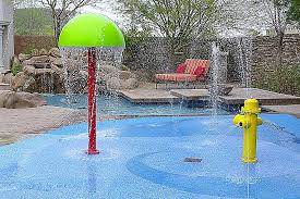 A basic backyard splash pad is about 100 square feet (10' x 10'), and has a 100 gallon buried tank. Should You Be Getting A Backyard Splash Pad Instead Of A Pool