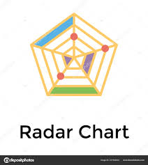 Radar Chart Flat Icon Design Stock Vector Prosymbols