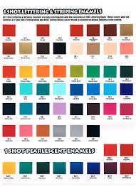 one shot color chart jacksons art supplies