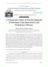 It is likely you use the web every day. Pdf International Journal Of Computer Science And Mobile Computing A Comparative Study Of Web Development Technologies Using Open Source And Proprietary Software