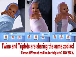 Mod The Sims Updated 21 12 Same Zodiac For Twins And Triplets Sims Sims 3 Mods Sims Funny