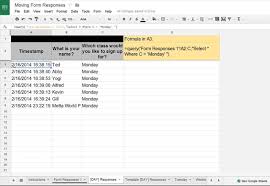 Using Google Spreadsheet Formulas To Filter Data Into Organized Groups Google Forms Google Sheets Data