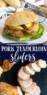 I love to buy those long, pork loin roasts from sams club when they go on sale. Pork Tenderloin Sliders Are Fun Small Sandwiches Stuffed With Tender Pork Loin Buttery Caramelized Onions Easy Pork Tenderloin Entree Recipes Baked Pork Loin