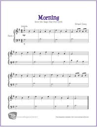 Easy piano music sheets for beginners and those who are just starting out on their piano journey. Morning From Peer Gynt Free Easy Piano Sheet Music