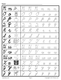 Cursive Uppercase And Lowercase Letter Tracing Worksheets Teaching Cursive Writing Cursive Writing Worksheets Cursive Alphabet