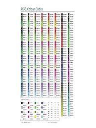 Rgb Color Chart Template 4 Free Templates In Pdf Word