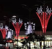 LED Christmas Outdoor 2D Snowflake Motif Light for Street Pole Decoration  Lights